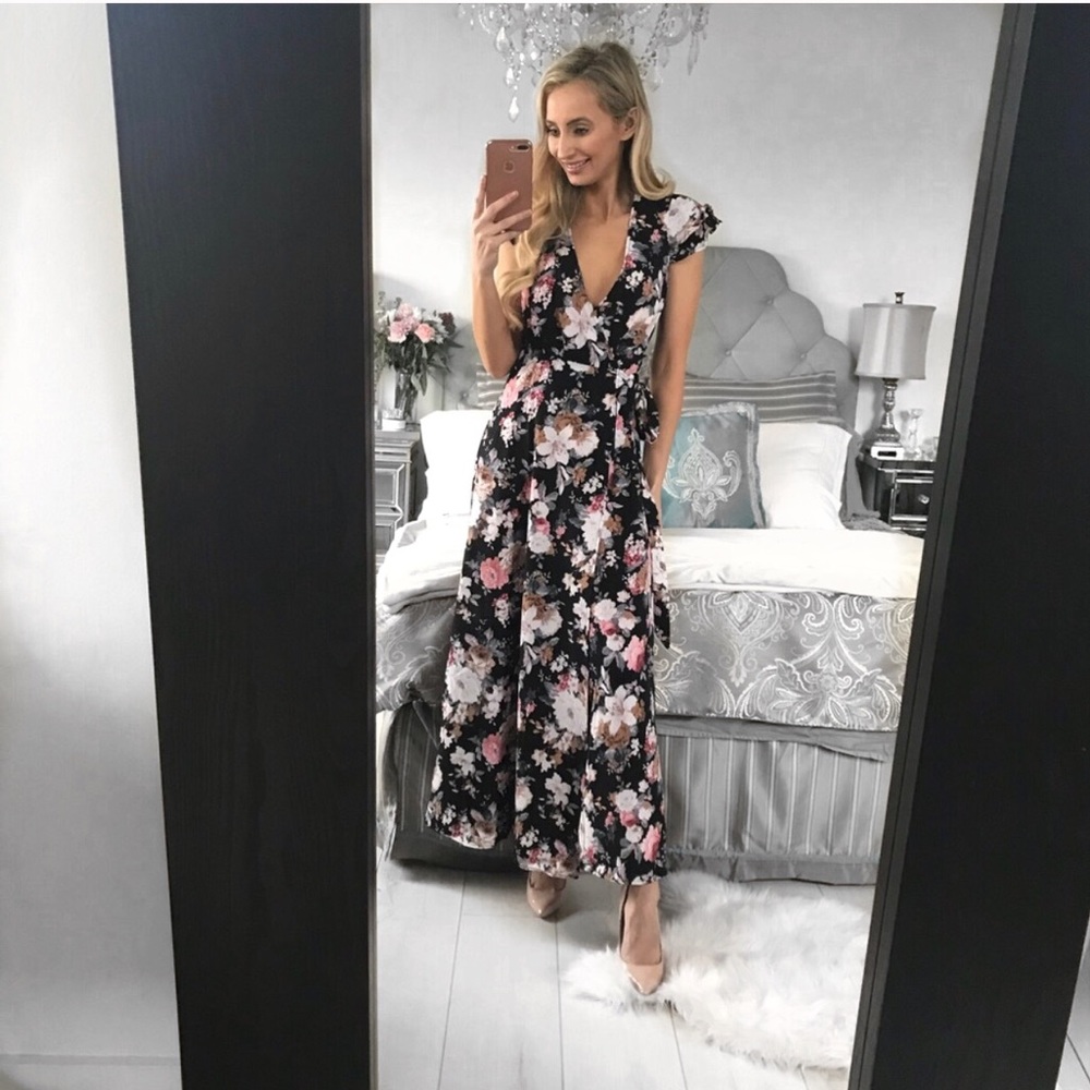 FINAL ONE!!! Floral Print Long Wrap Maxi Dress - Picture 3 of 8